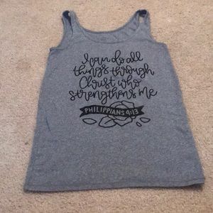 Custom made grey tank top